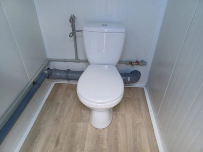 Contenedor sanitario doble de 2 cabinas