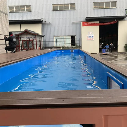 Contenedor de Piscina SP02 de 11,8 m Con Revestimiento de Fibra de Didrio