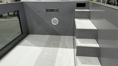 Piscina de polipropileno de 6,5 mx 2,5 m con ventana de 4 m